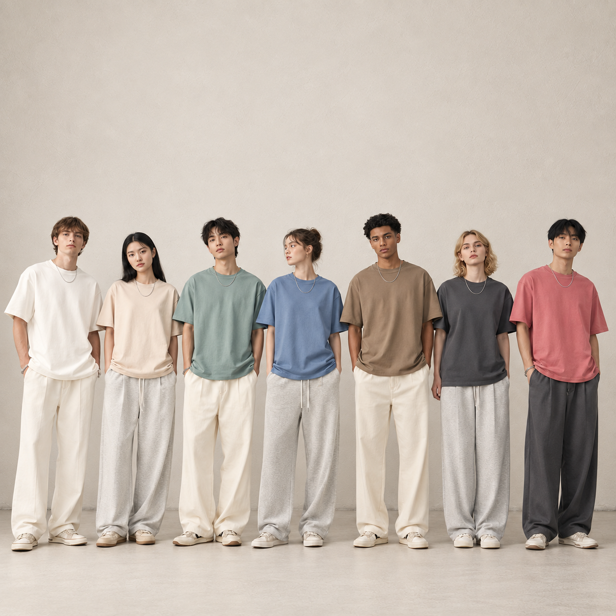 230gsm cotton T-shirt model styling 2