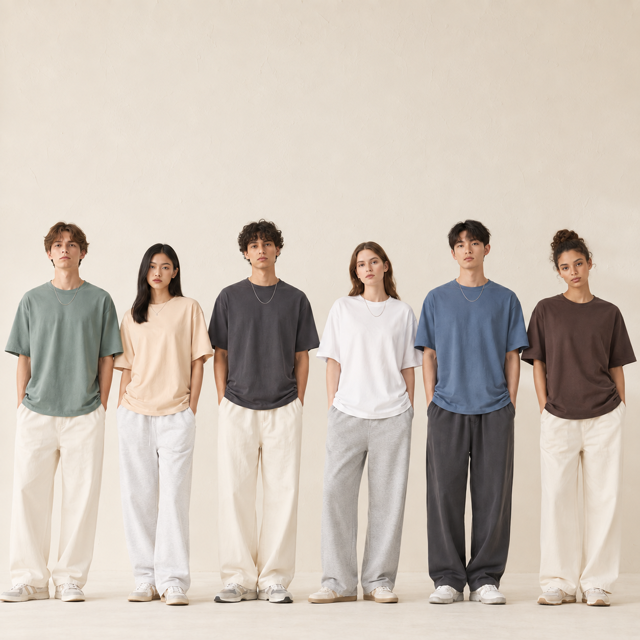 GT230YLX 230gsm cotton T-shirt model lineup