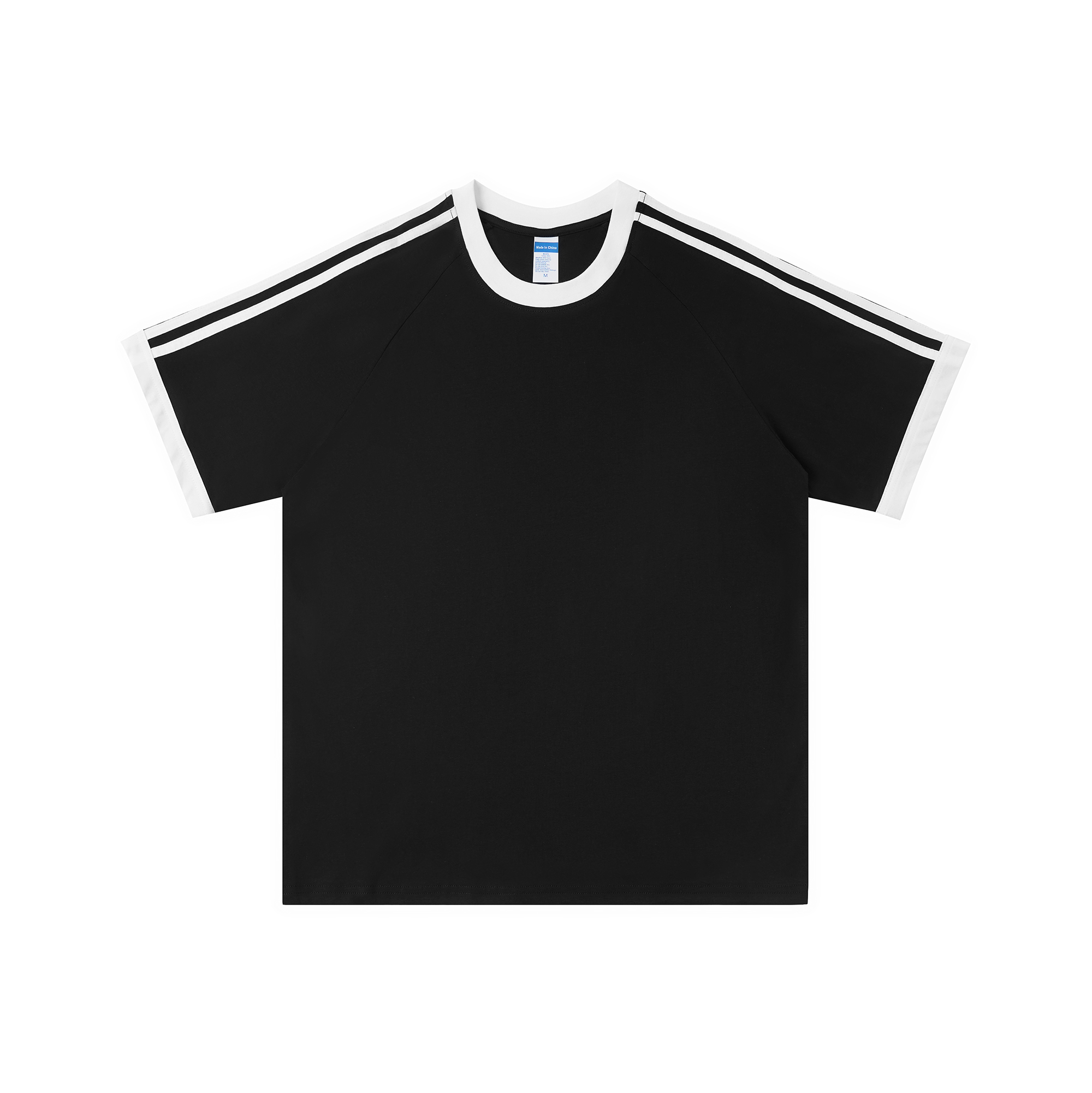 Black contrast raglan T-shirt