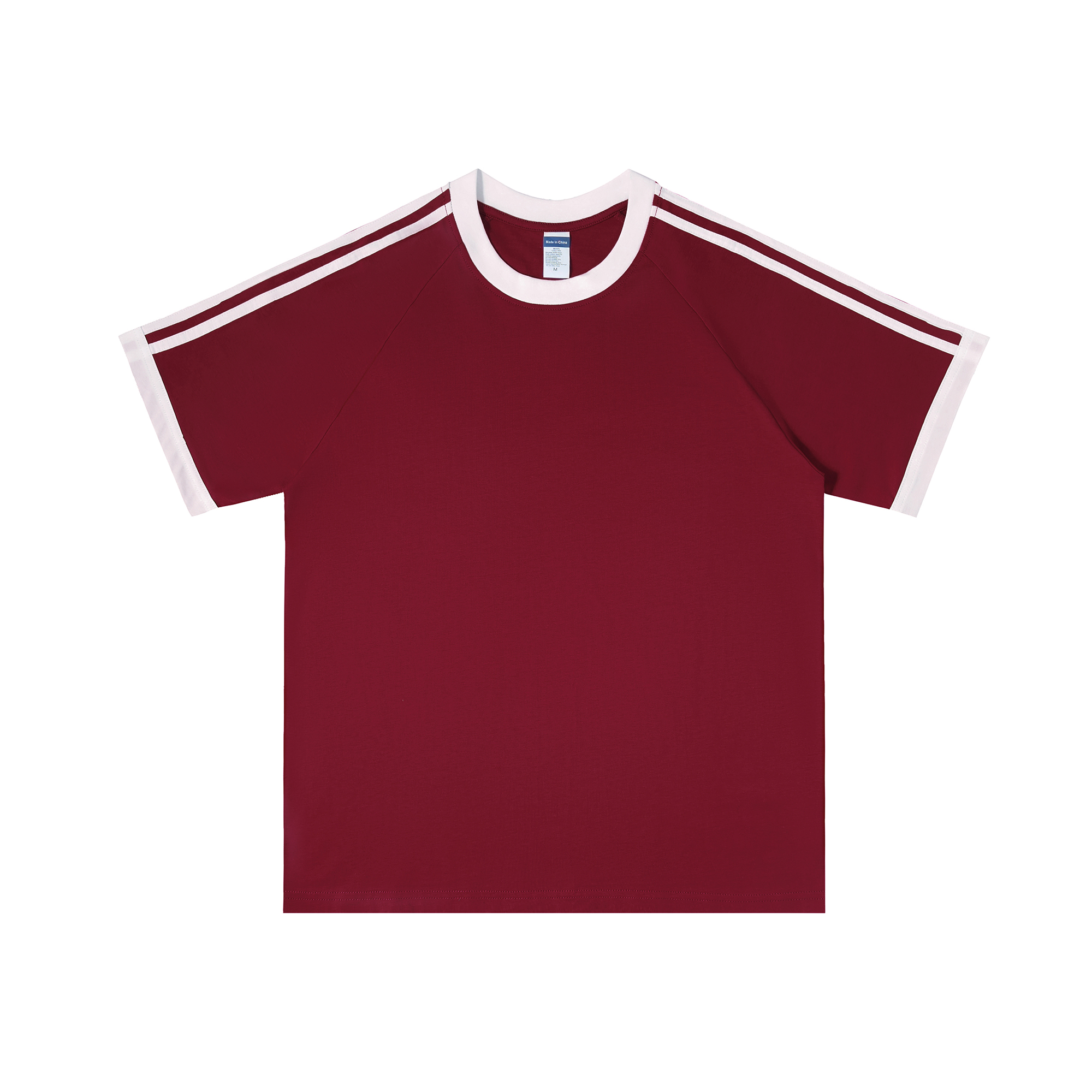 Burgundy contrast T-shirt