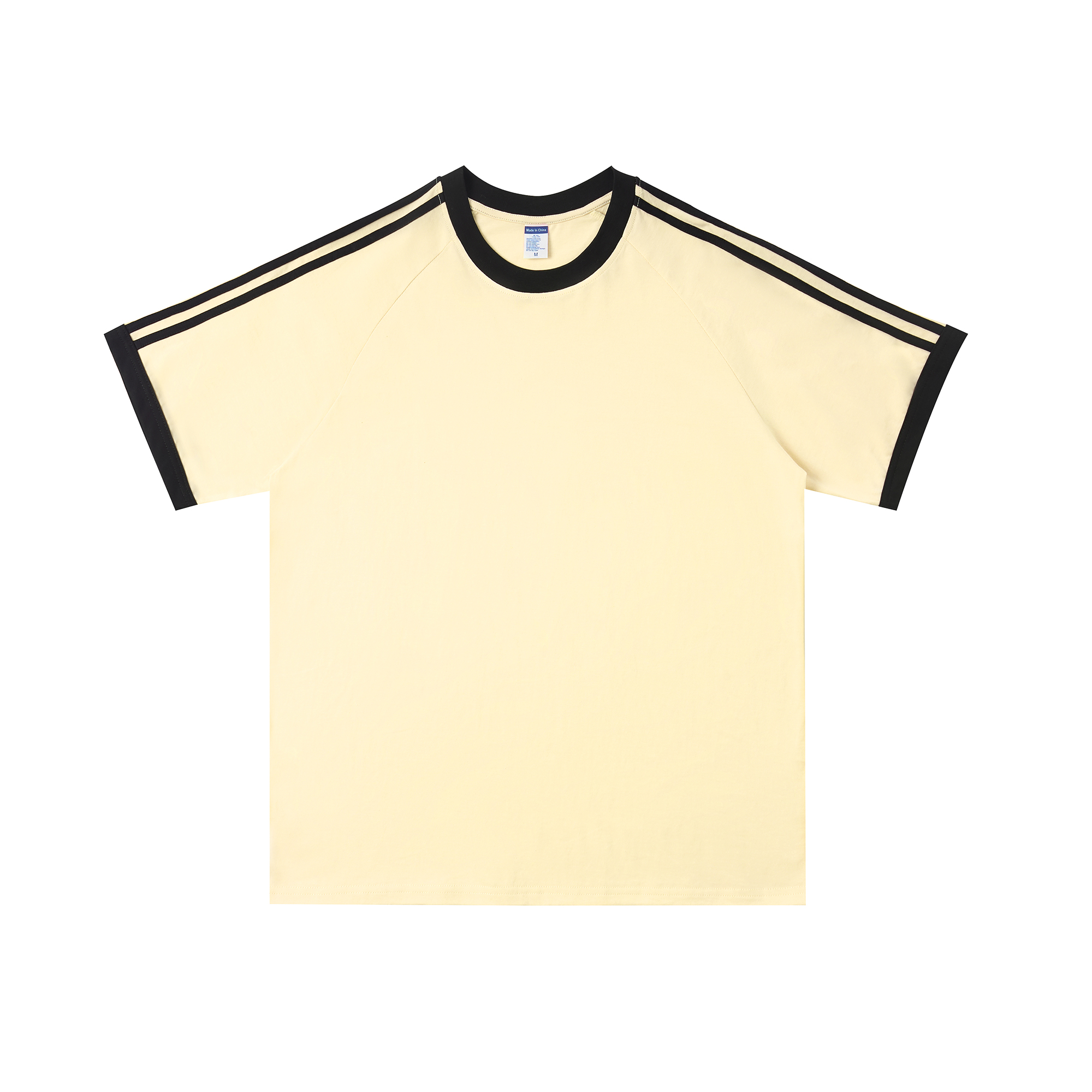Light yellow contrast T-shirt