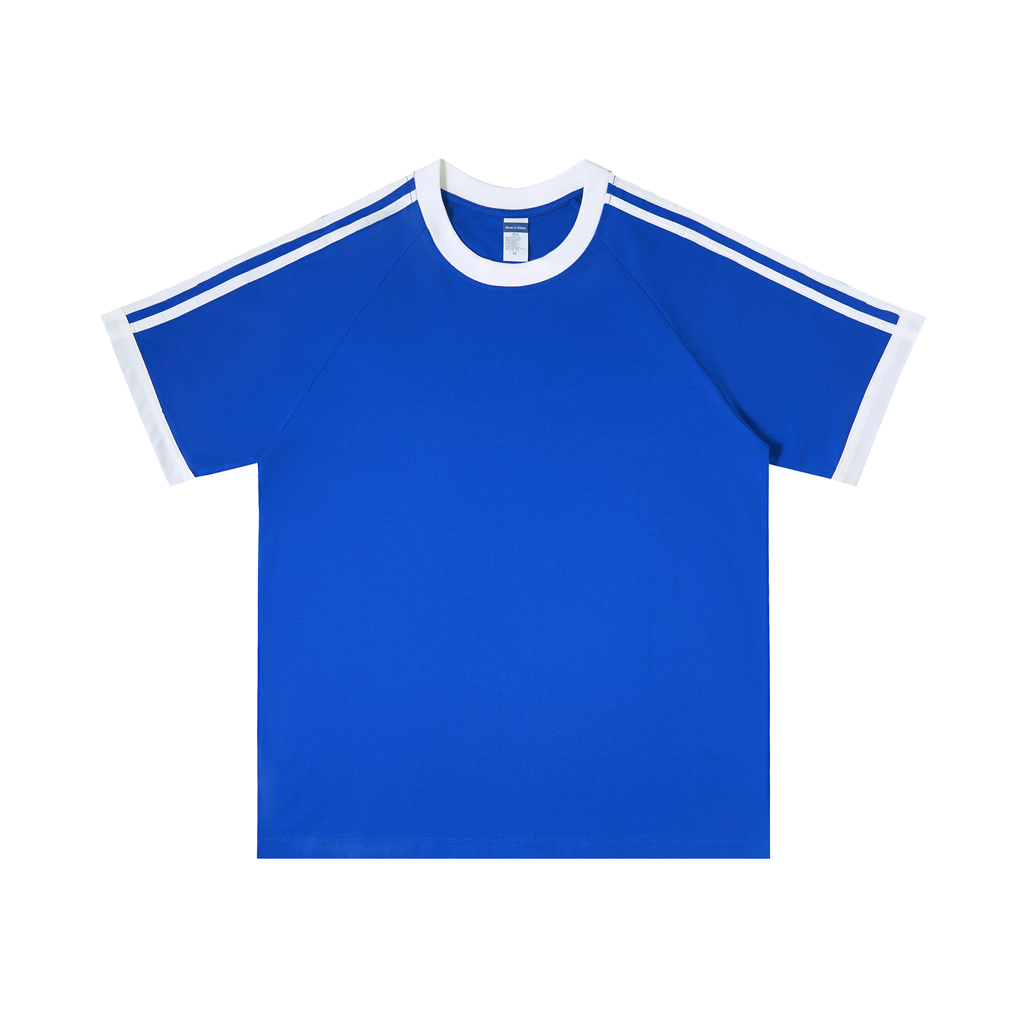Royal blue contrast raglan T-shirt