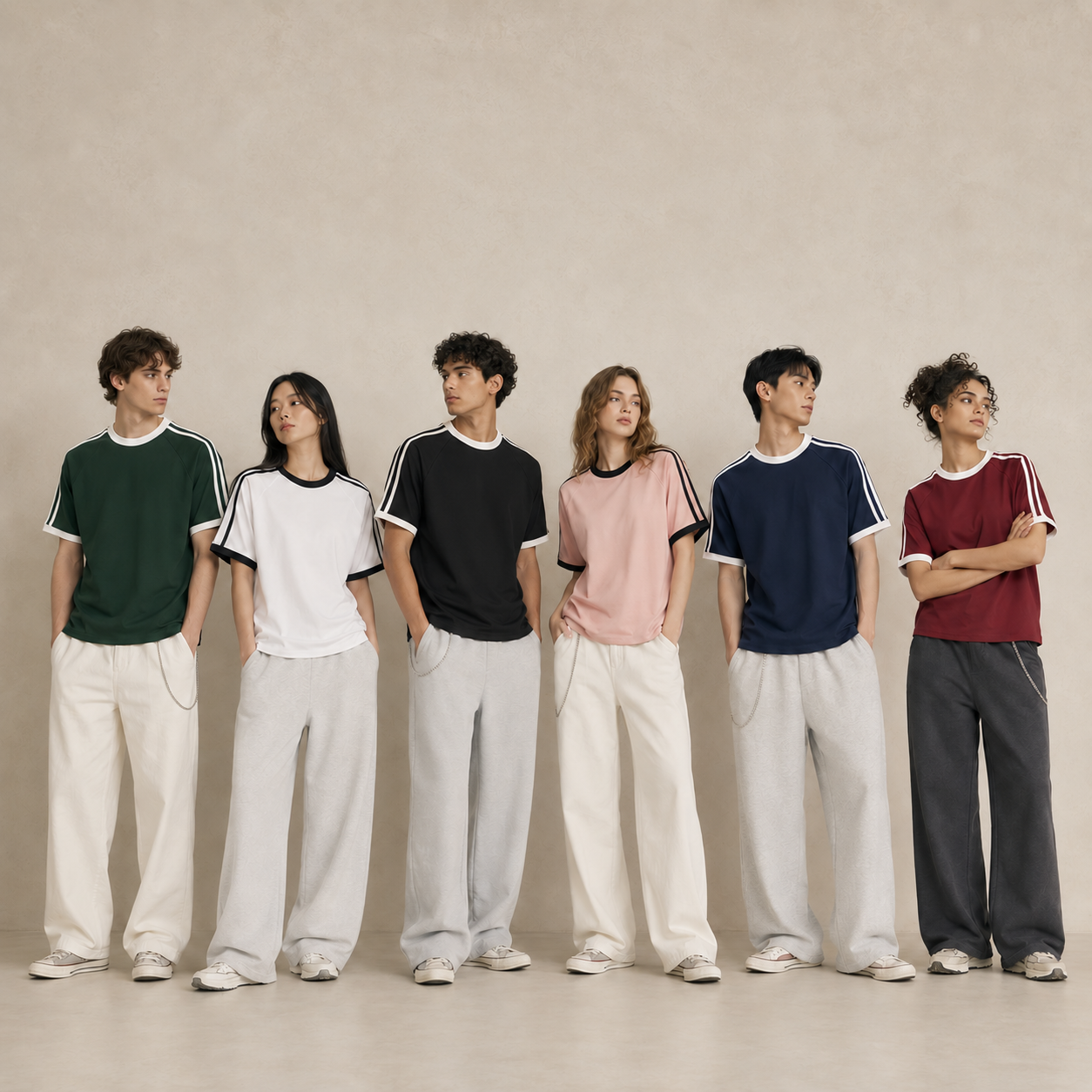 GT1903MP contrast raglan T-shirt model group 4