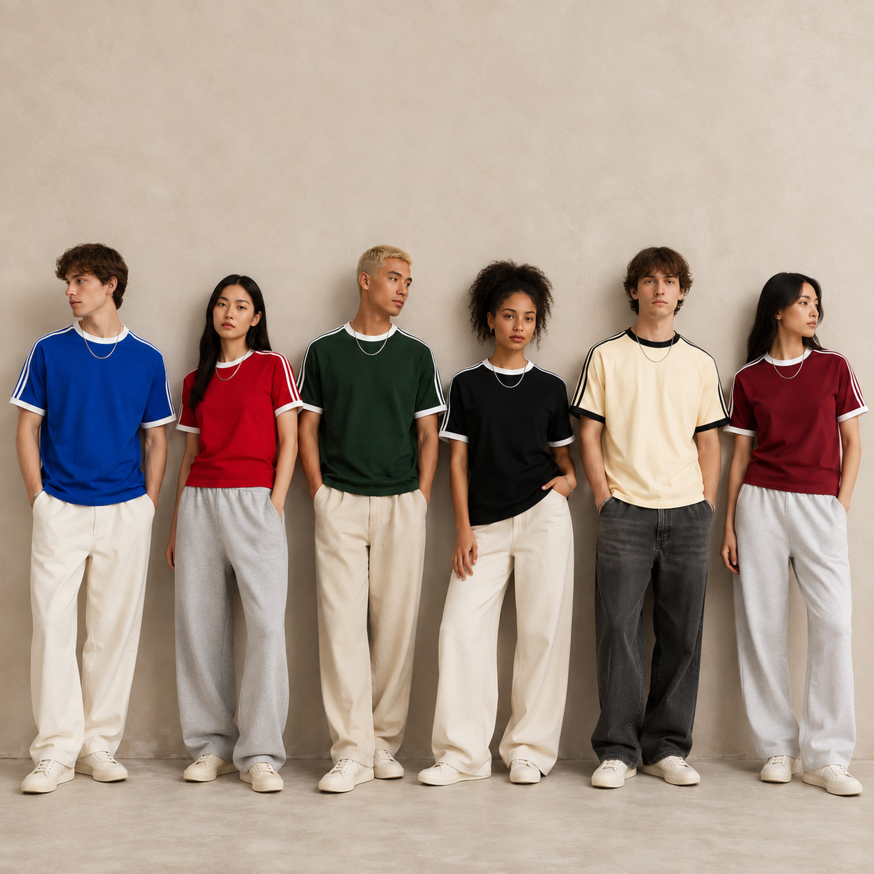 GT1903MP contrast raglan T-shirt model group 5