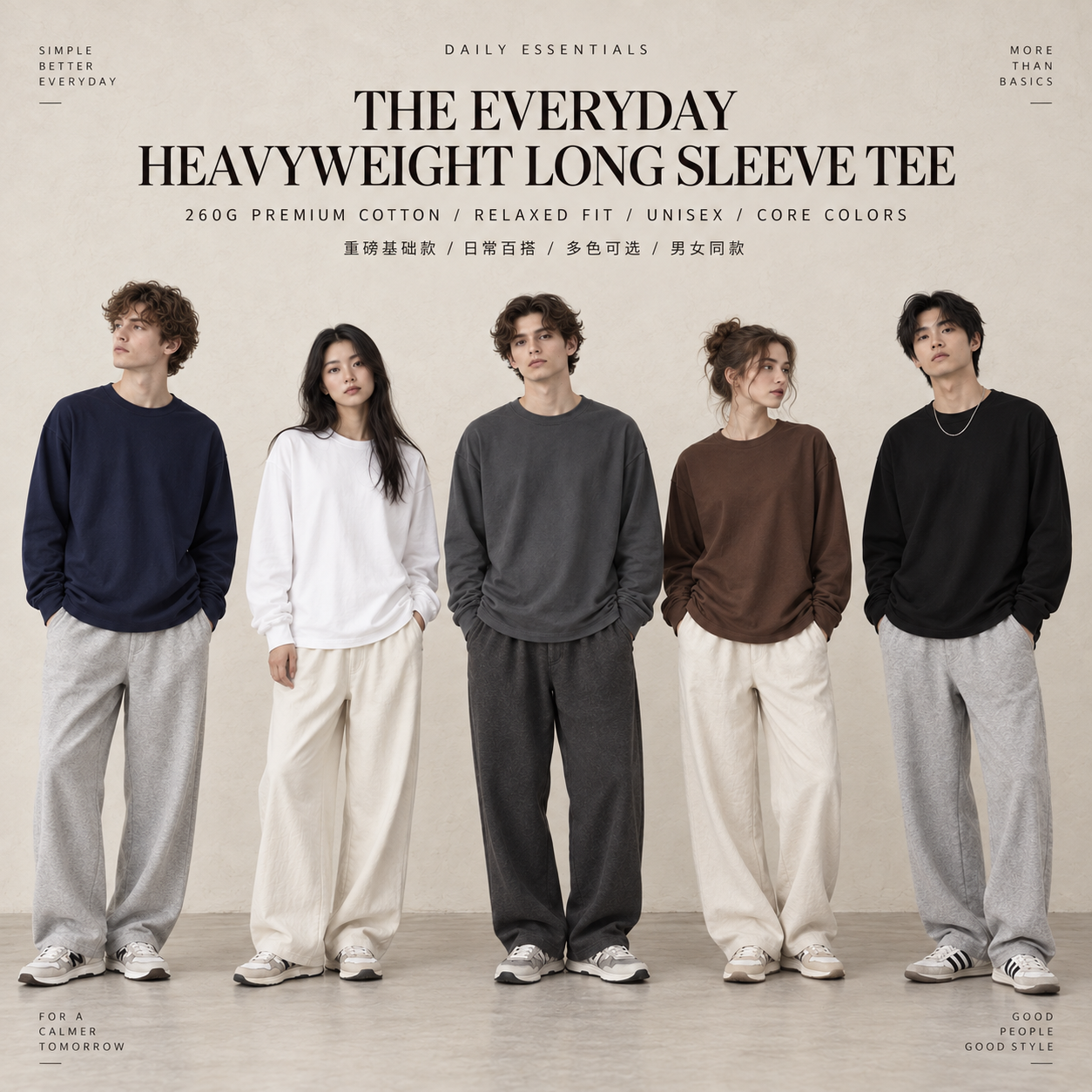 GCT260YLX long sleeve T-shirt model styling 2
