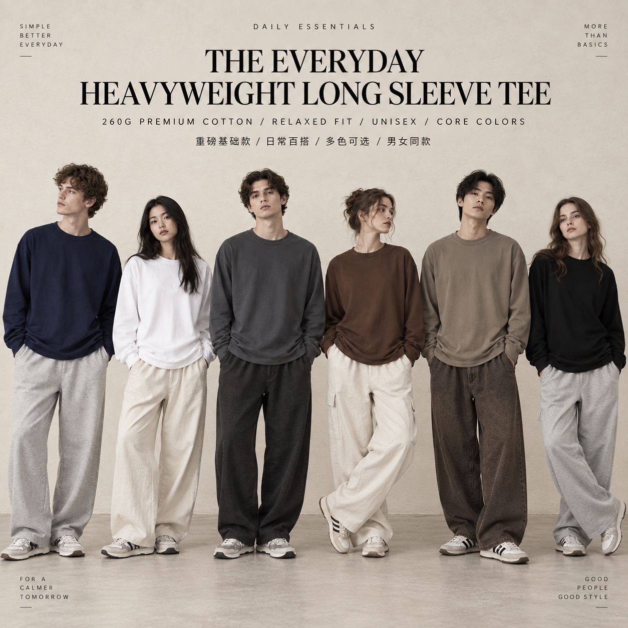 GCT260YLX long sleeve T-shirt model styling 4