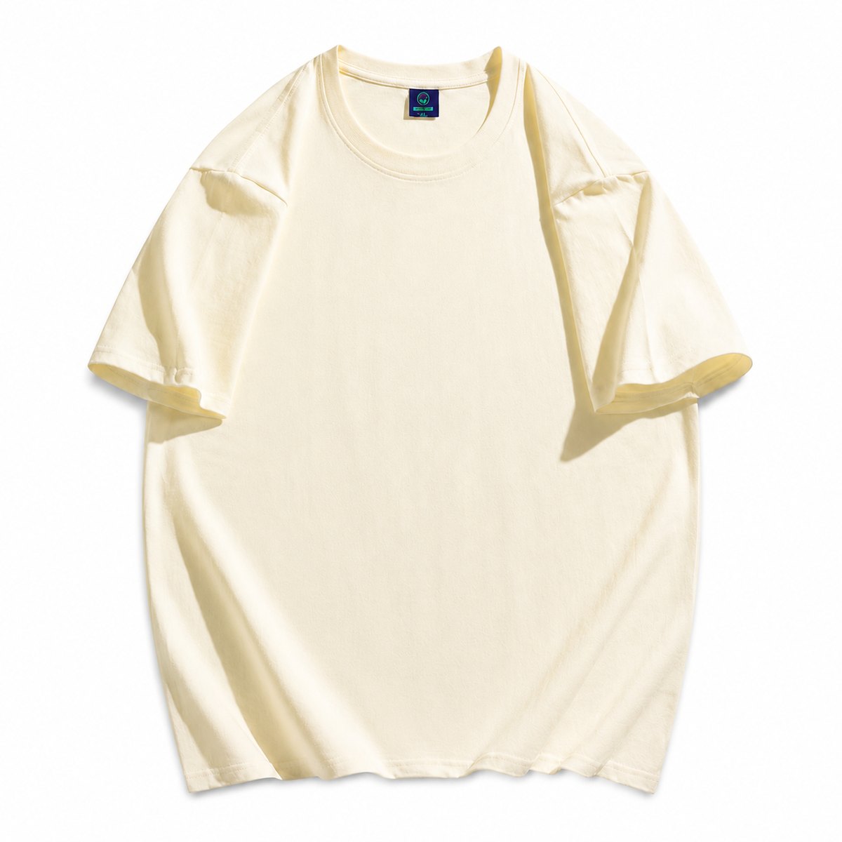 Cream 230gsm oversized cotton T-shirt