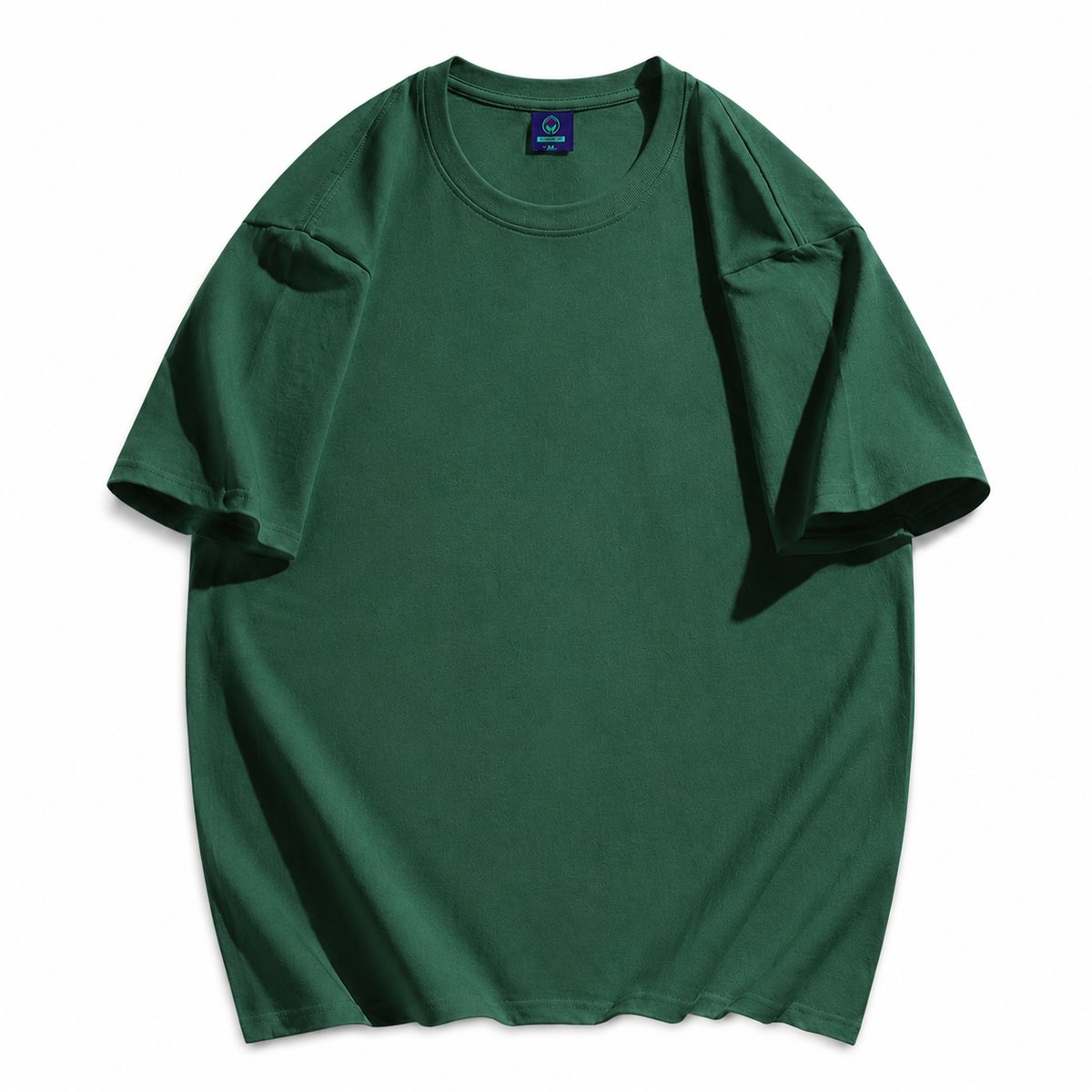 Dark green 230gsm oversized cotton T-shirt