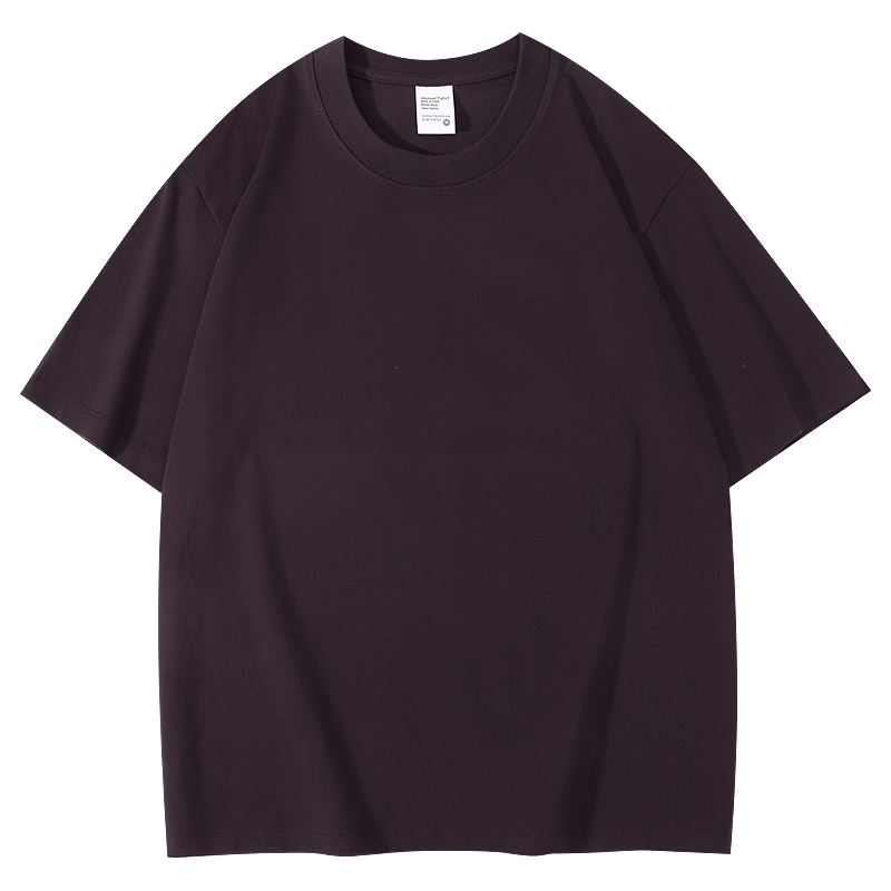 300gsm cotton T-shirt — Dark Plum