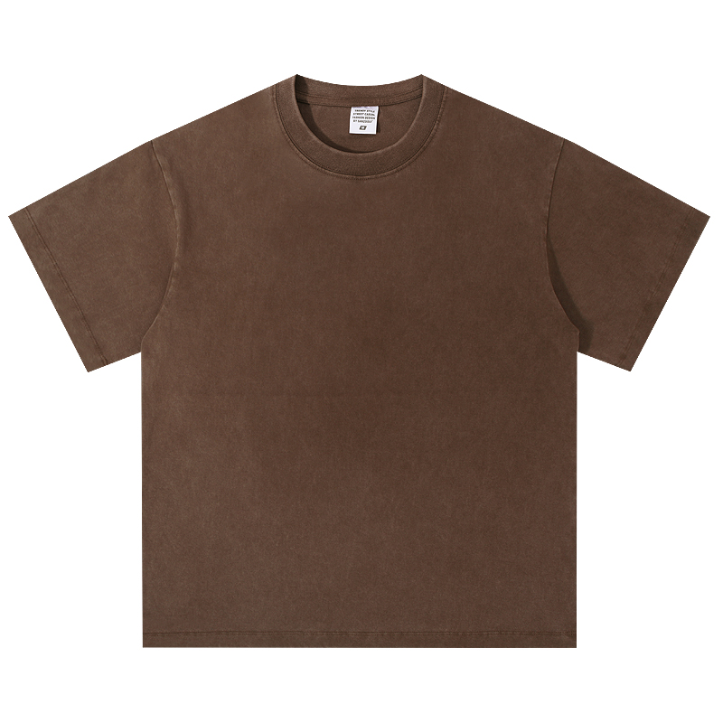 Coffee brown washed T-shirt