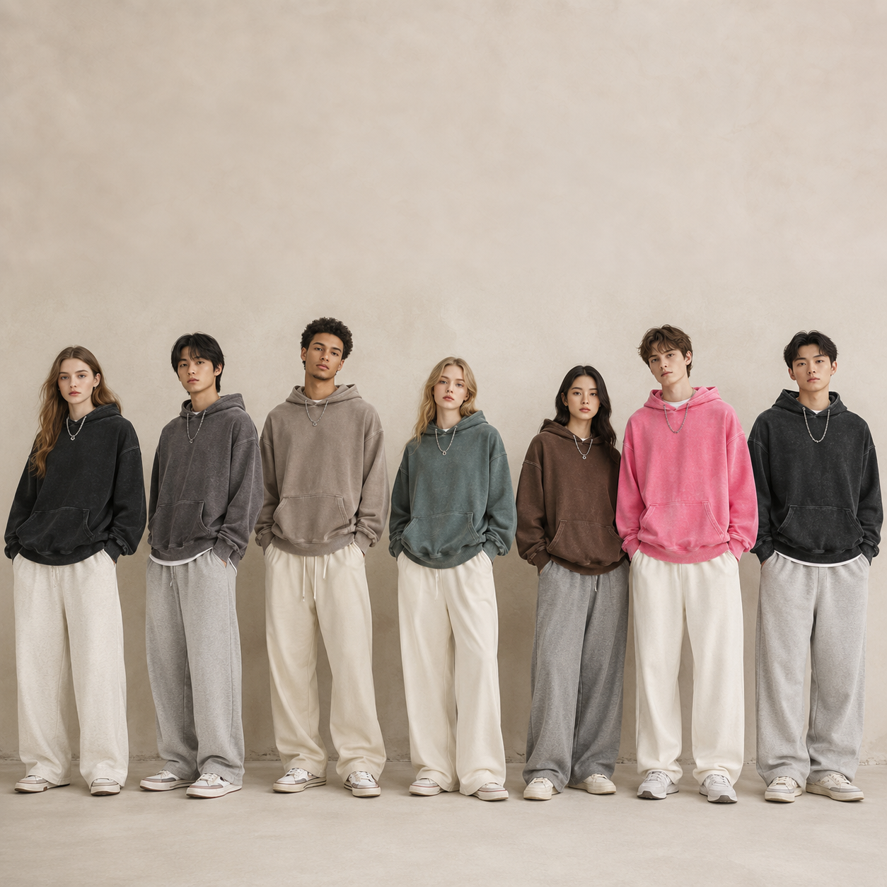GWM360YX washed hoodie alternate model lineup