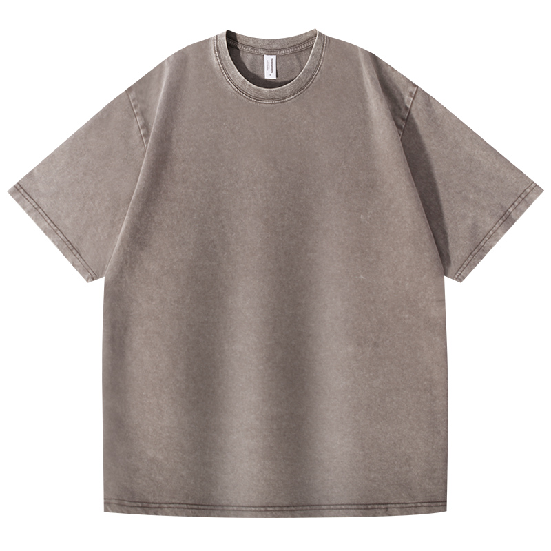 Gray coffee washed T-shirt