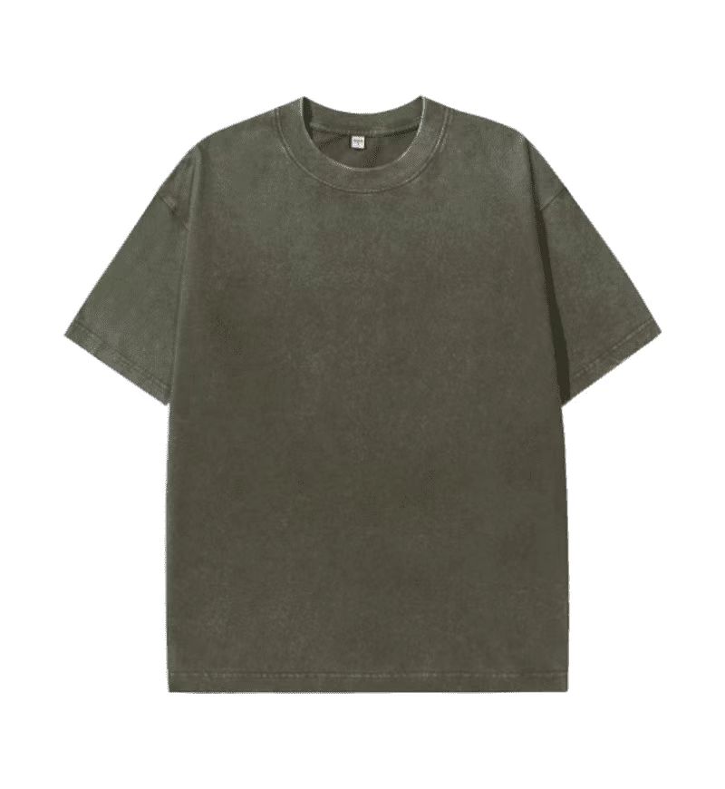 Army green washed T-shirt