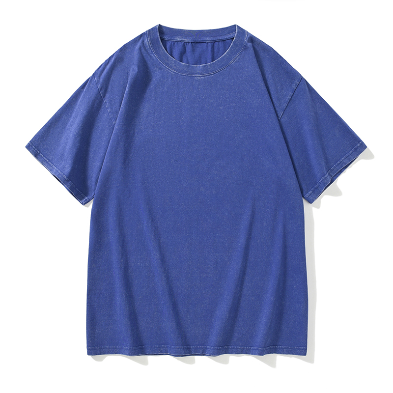 Royal blue washed T-shirt